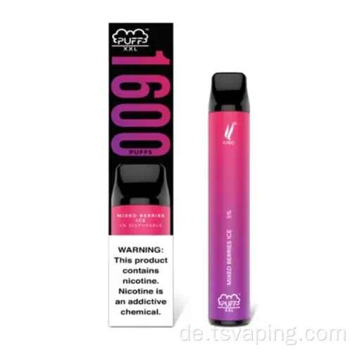 Puff xxl 1600 Puffs Einweg -Vape Pod